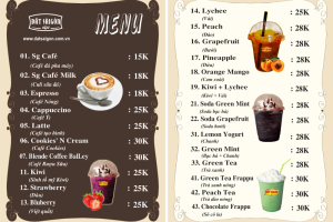 Khám phá các mẫu menu cafe độc đáo và hấp dẫn